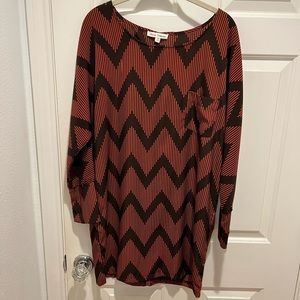 Fun fall zig zag print dress